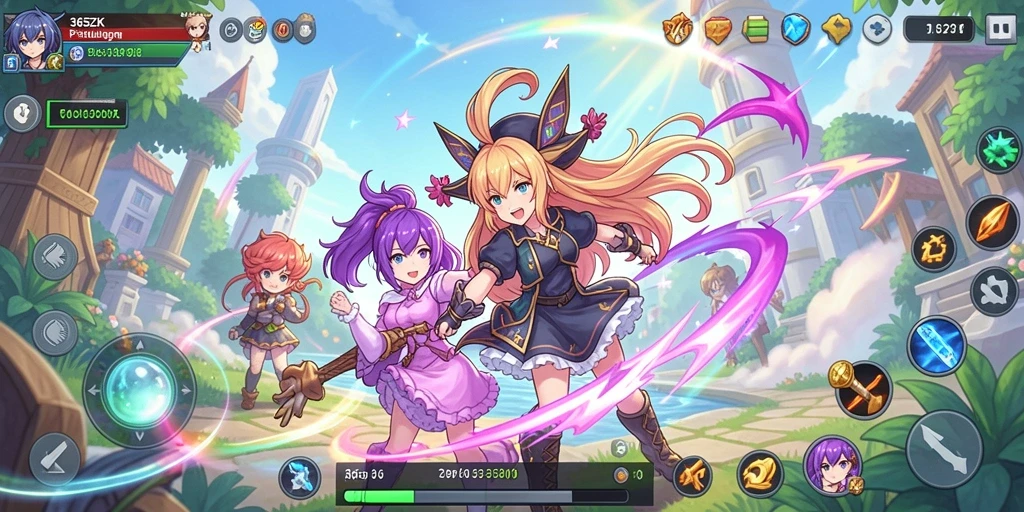 Screenshot gameplay 365ZK menampilkan aksi seru dalam dunia anime yang menawan.