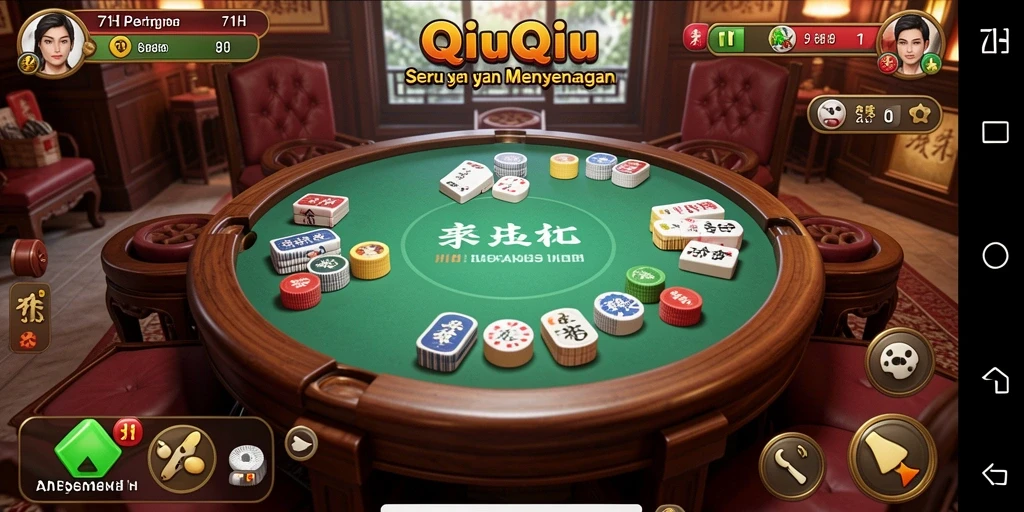 Tampilan gameplay QiuQiu yang menarik dan interaktif.
