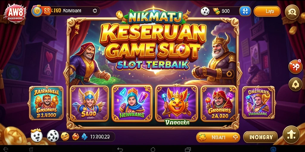 Screenshot gameplay AW8 yang menampilkan keseruan bermain Slot.