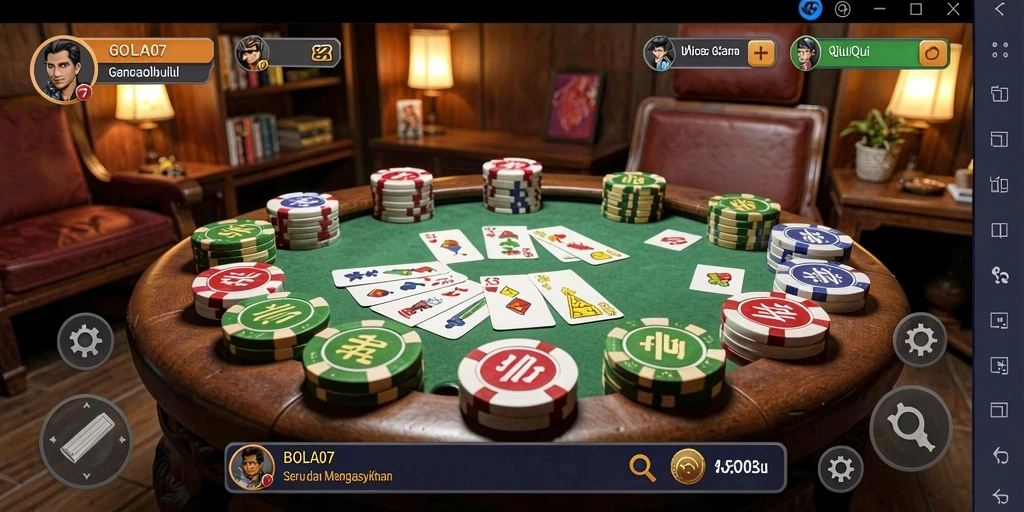 Gameplay QiuQiu yang penuh aksi dan tantangan di BOLA07.