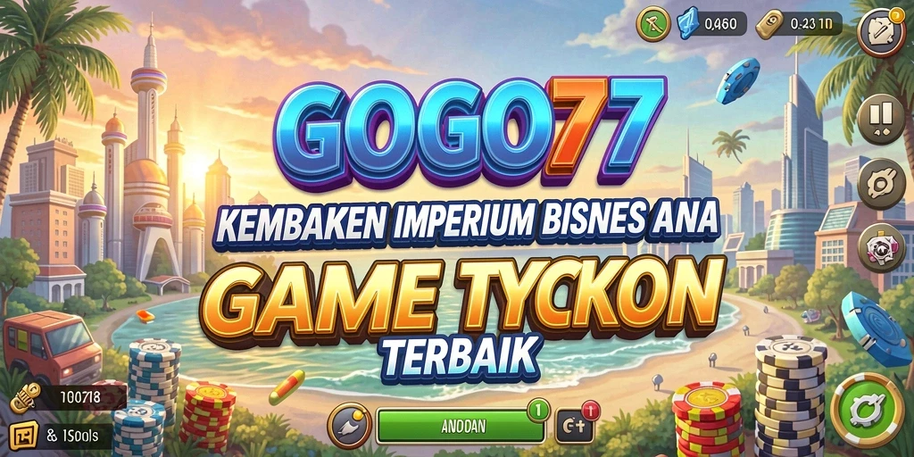 Tampilan gameplay GOGO77 yang menampilkan pengelolaan bisnis yang dinamis.