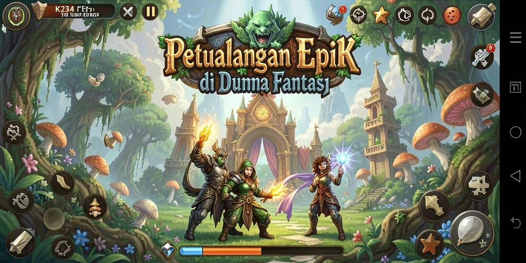 Screenshot K234 menampilkan aksi seru di dunia petualangan.