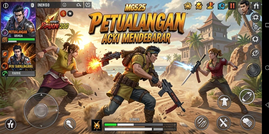 Tampilan gameplay MG525 yang penuh aksi dan menegangkan.