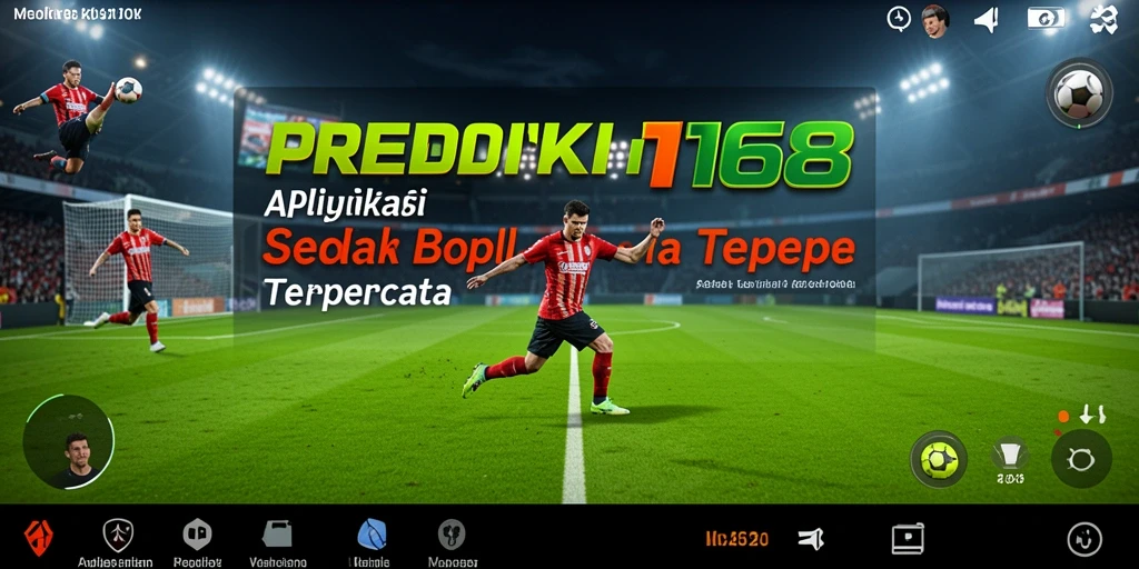 Screenshot tampilan gameplay PREDIKSI168 menampilkan analisis pertandingan sepak bola.