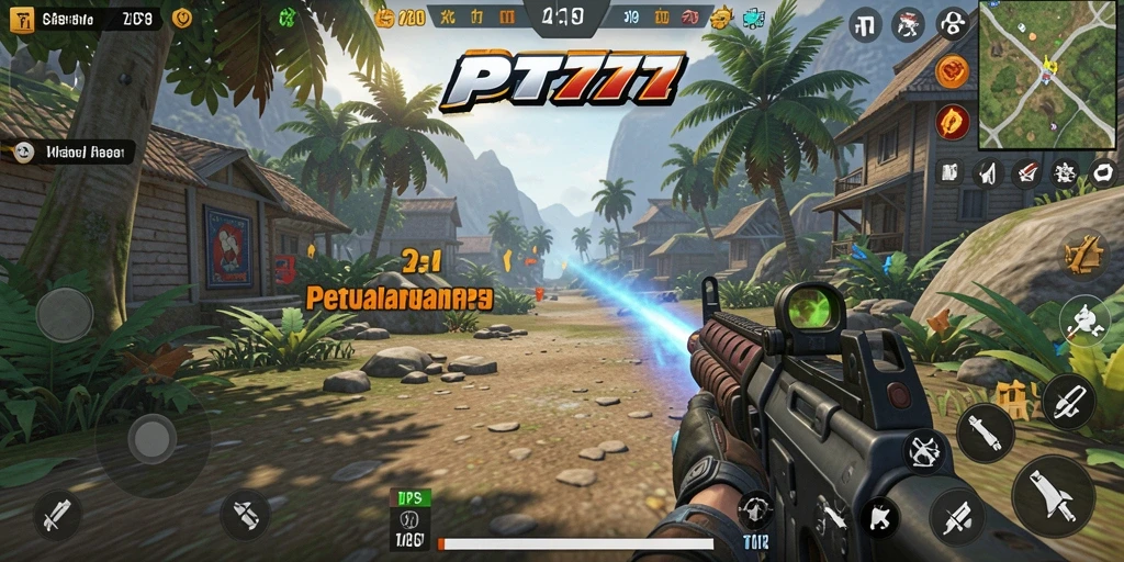 Tampilan gameplay mendebarkan dari PT777 dengan aksi intens.