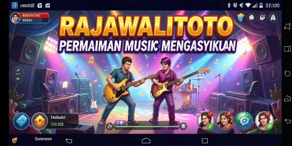Tampilan gameplay RAJAWALITOTO menampilkan interaksi seru dengan berbagai lagu.