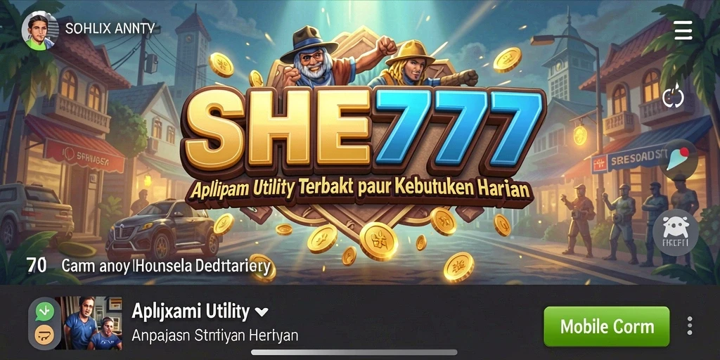 Screenshot SHE777 menampilkan antarmuka pengguna yang intuitif dan fitur-fitur utility.