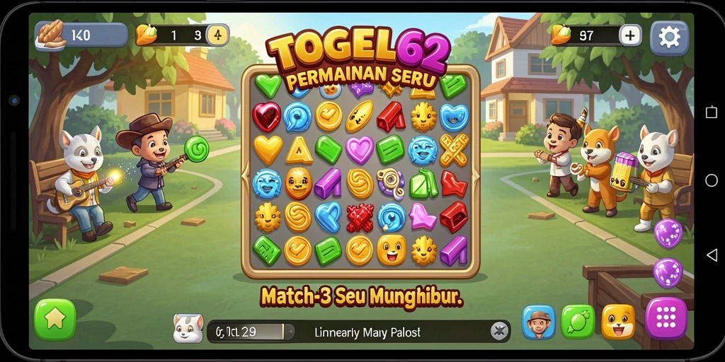 Gameplay seru dari TOGEL62 yang menyajikan keseruan Match-3.