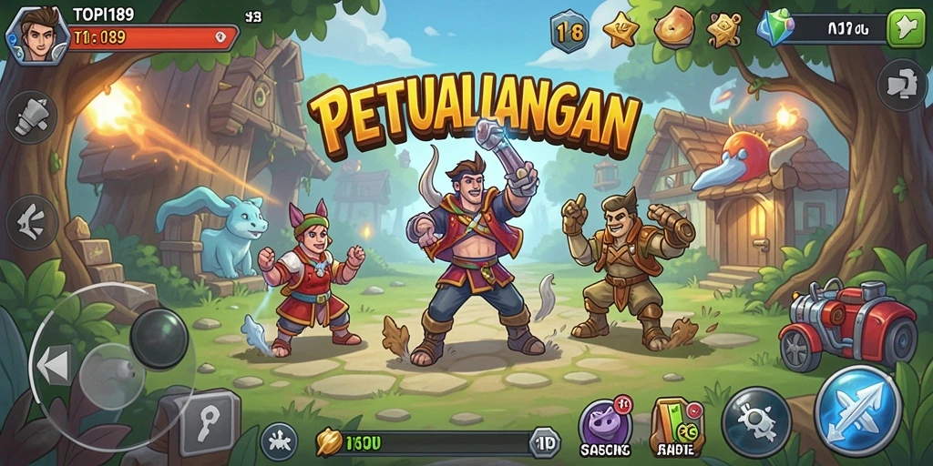 Tampilan gameplay seru di TOPI189 dengan elemen Idle yang menarik.