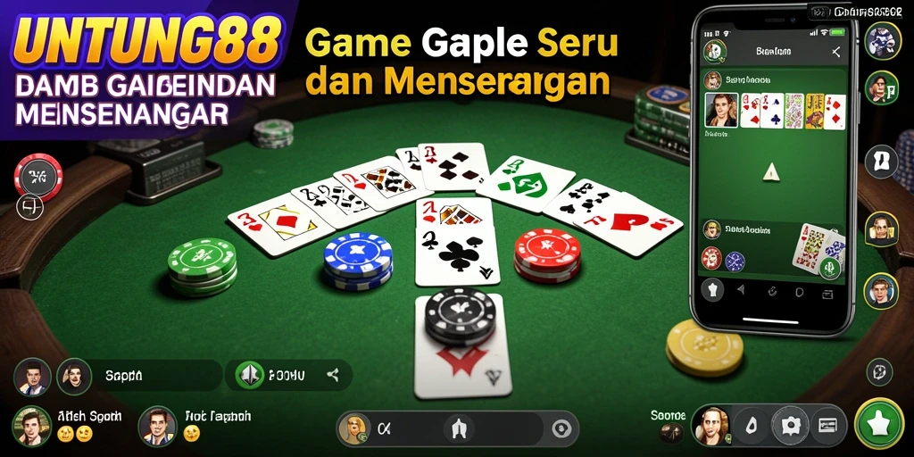 Screenshot UNTUNG88 menampilkan aksi seru permainan Gaple yang menarik.